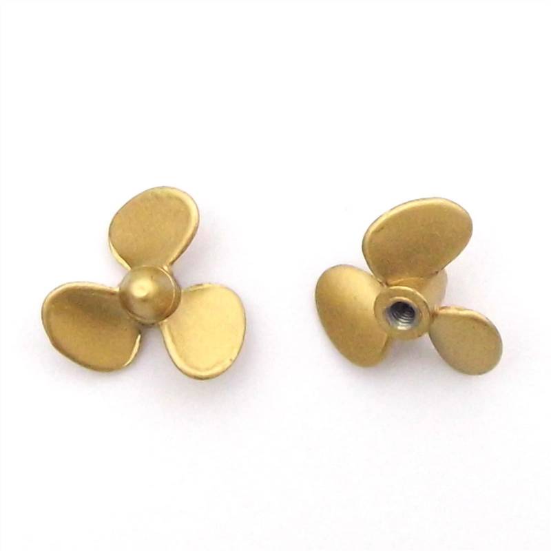 BIPANO 1PC RC Boot Metall Propeller 3-Blatt M2 15mm 20mm Eingetaucht RH LH Prop, for RC Skala Boot Schlepper Angeln Marine RC-Bootspropeller aus Aluminiumlegierung(1Pair D15 RH and LH) von BIPANO