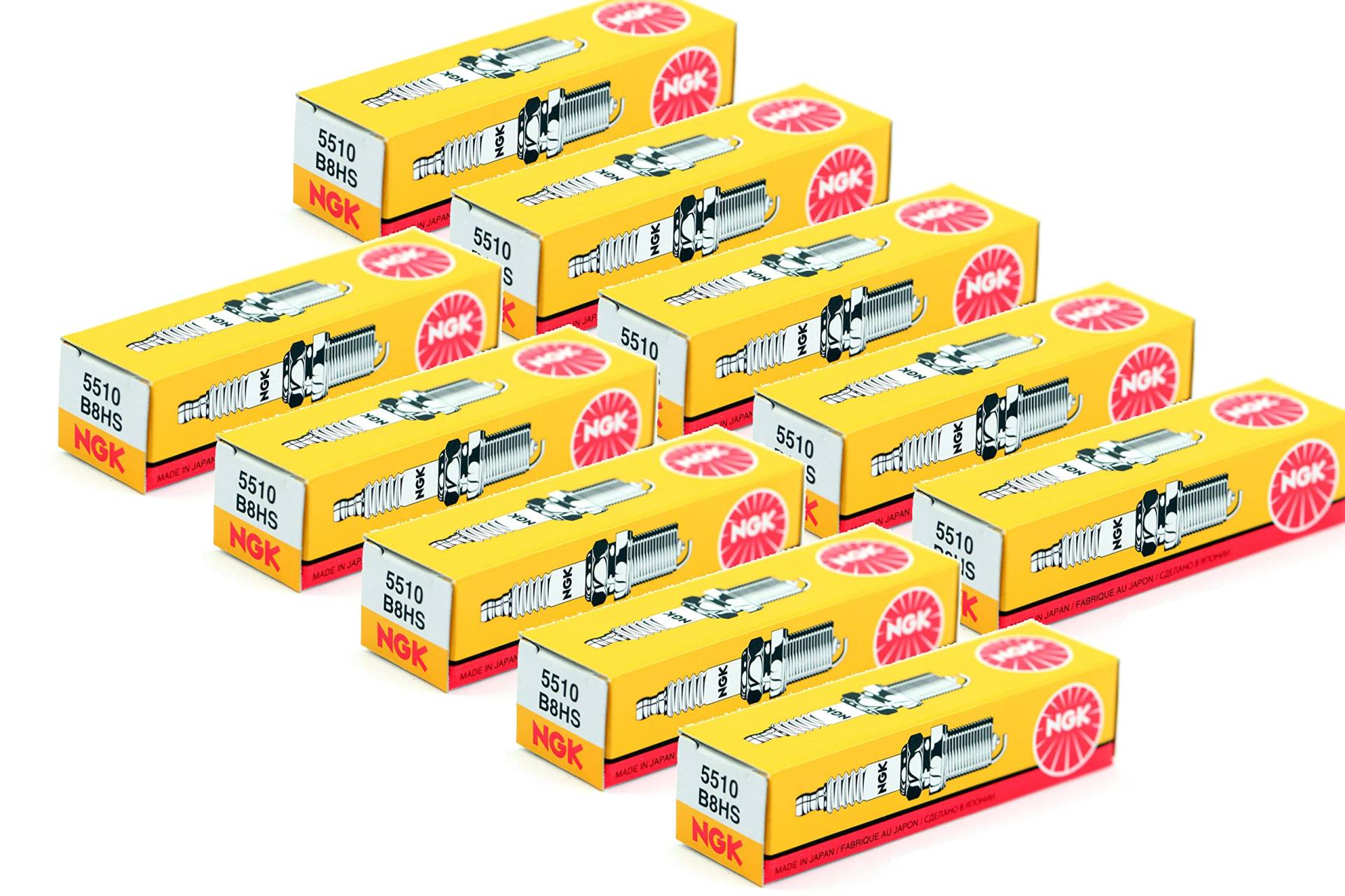 10x NGK Zündkerze B8HS Gewinde Durchmesser 14mm für Motorrad Roller Quad PKW 10x NGK Zündkerze B8HS Gewinde Durchmesser 14mm für Motorrad Roller Quad PKW von BISOMO