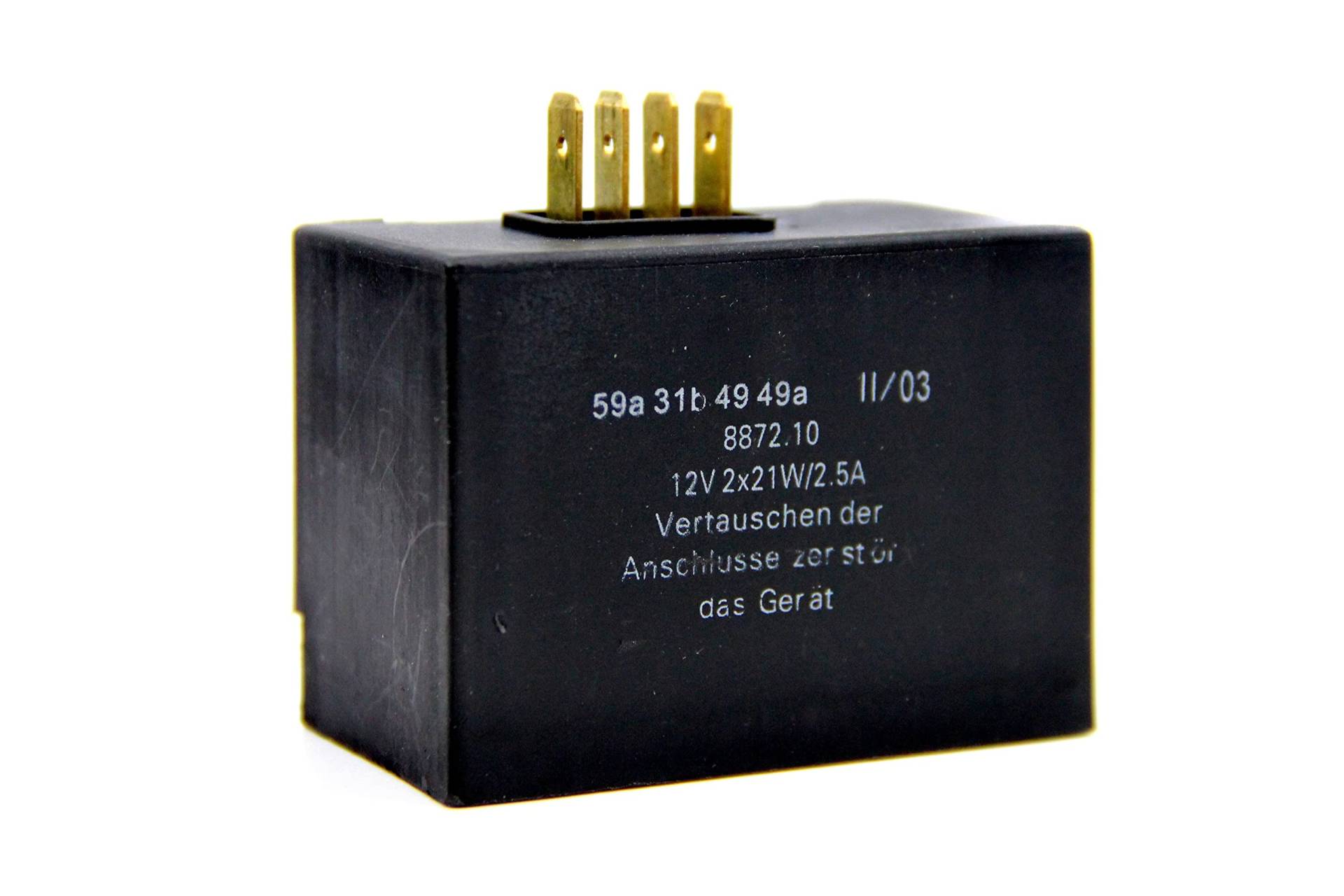 12V Laderegler Blinkgeber 2x21W - 2,5A - Elektronisch 4-polig für Simson S50, S51, S70, S83, SR50, SR80 von BISOMO