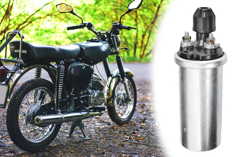 12V Zündspule Ø 40mm für Unterbrecher Zündung für Simson S50 S51 KR51 SR4-3 SR4-4 SR50 SR80 und MZ ETZ125 ETZ150 ETZ250 ETZ251 ETZ301 von BISOMO