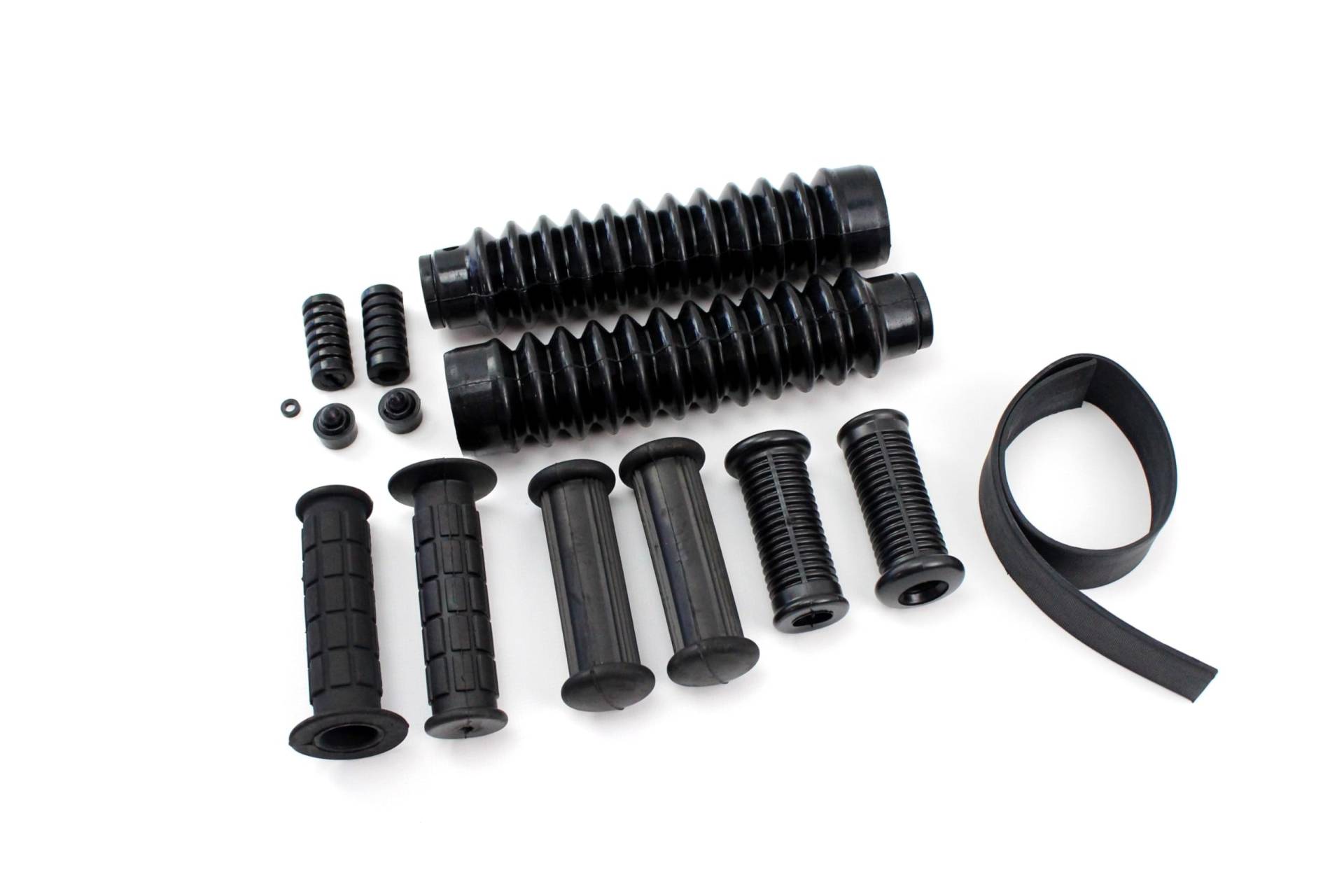 14 teiliges Gummiteile Set (DDR Form) schwarz für Rahmen, Schaltung, Kickstarter, Lenker, Gabel für Simson S51 S50 S70 von BISOMO