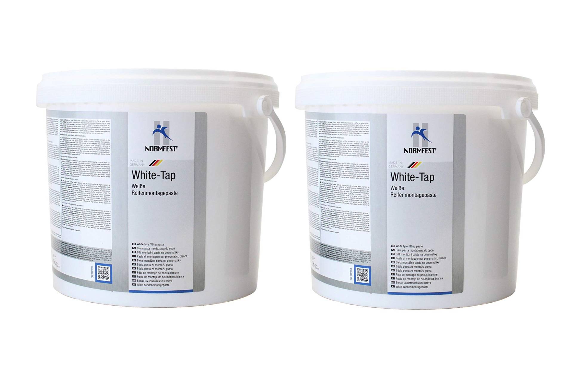 2x Normfest Reifenmontagepaste White-Tap 5kg Eimer (gesamt 10 kg) weiß Montagepaste von BISOMO