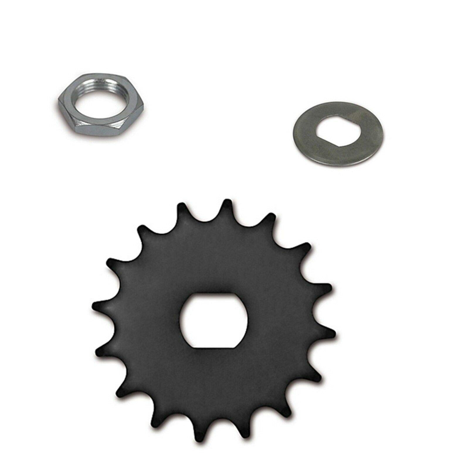 3-teiliges Set aus Ritzel 16 Zahn, Befestigungsmutter und Sicherungsblech für Simson 3-teiliges Set aus Ritzel 16 Zahn, Befestigungsmutter und Sicherungsblech für Simson von BISOMO