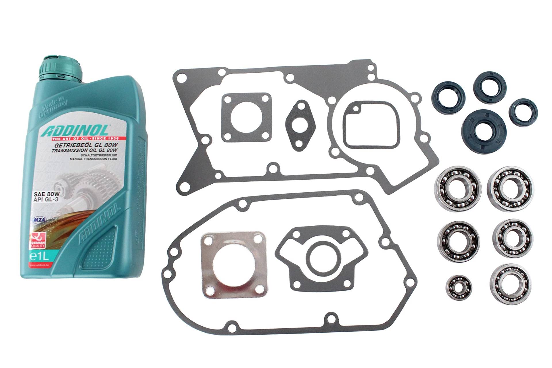 4-Gang Motor Regeneration Set Dichtsatz Kugellager Wellendichtringe Addinol für Simson 4-Gang Motor Regeneration Set Dichtsatz Kugellager Wellendichtringe Addinol für Simson von BISOMO