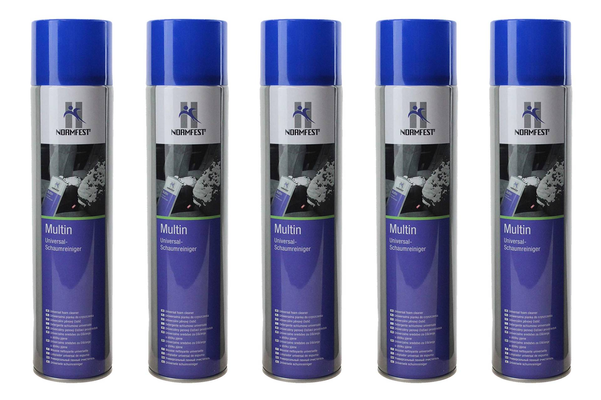 5x Normfest Multin Universal - Schaumreiniger Spezial Reiniger Teppich Glas Kunstoffoberflächen Sprühflasche von BISOMO