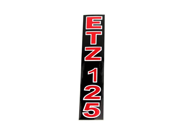 Aufkleber, Klebefolie für ETZ 125 in Schwarz, Rot, Weiß für Stoßdämpfer von BISOMO