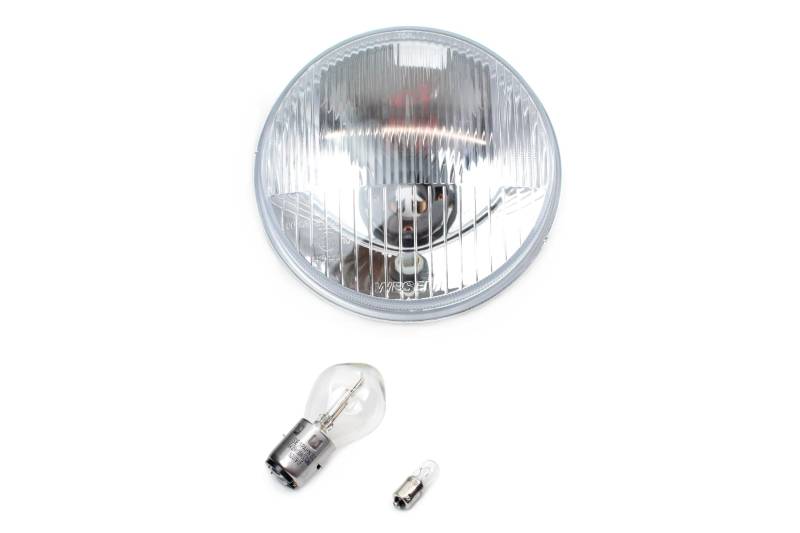 Bilux Rundscheinwerfereinsatz inkl. Lampen 6V, Scheinwerfer, Reflektor, E-Prüfzeichen, Aufnahme für Standlicht und Lampenhalter für Simson S50, S51, S70 von BISOMO
