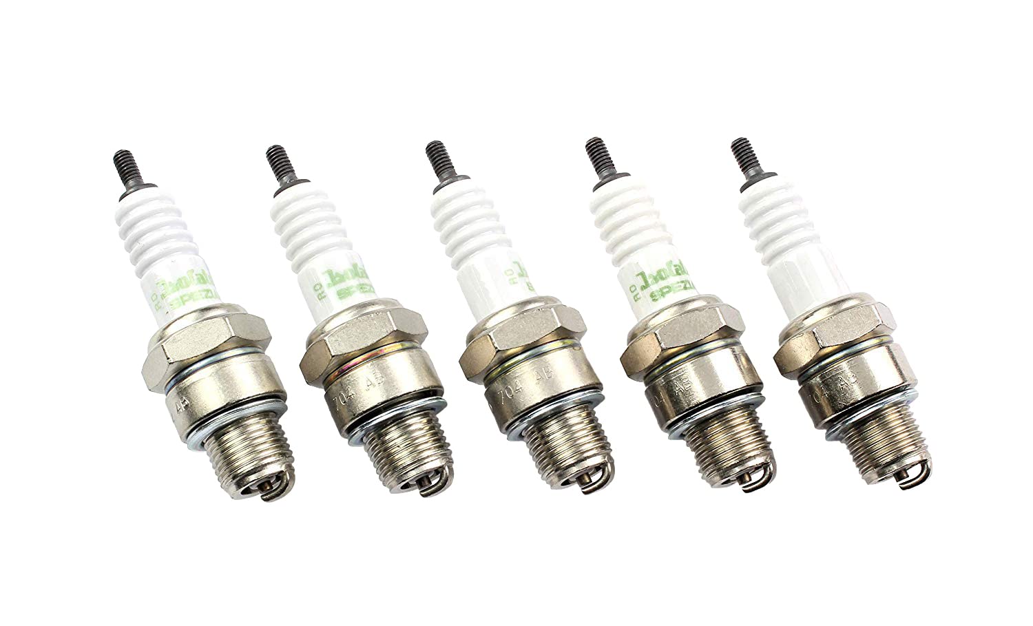 Set 5x Zündkerze BERU Isolator M14-260 für 2-Takt und 4-Takt Fahrzeuge, u.a. Simson, MZ und viele mehr von BISOMO