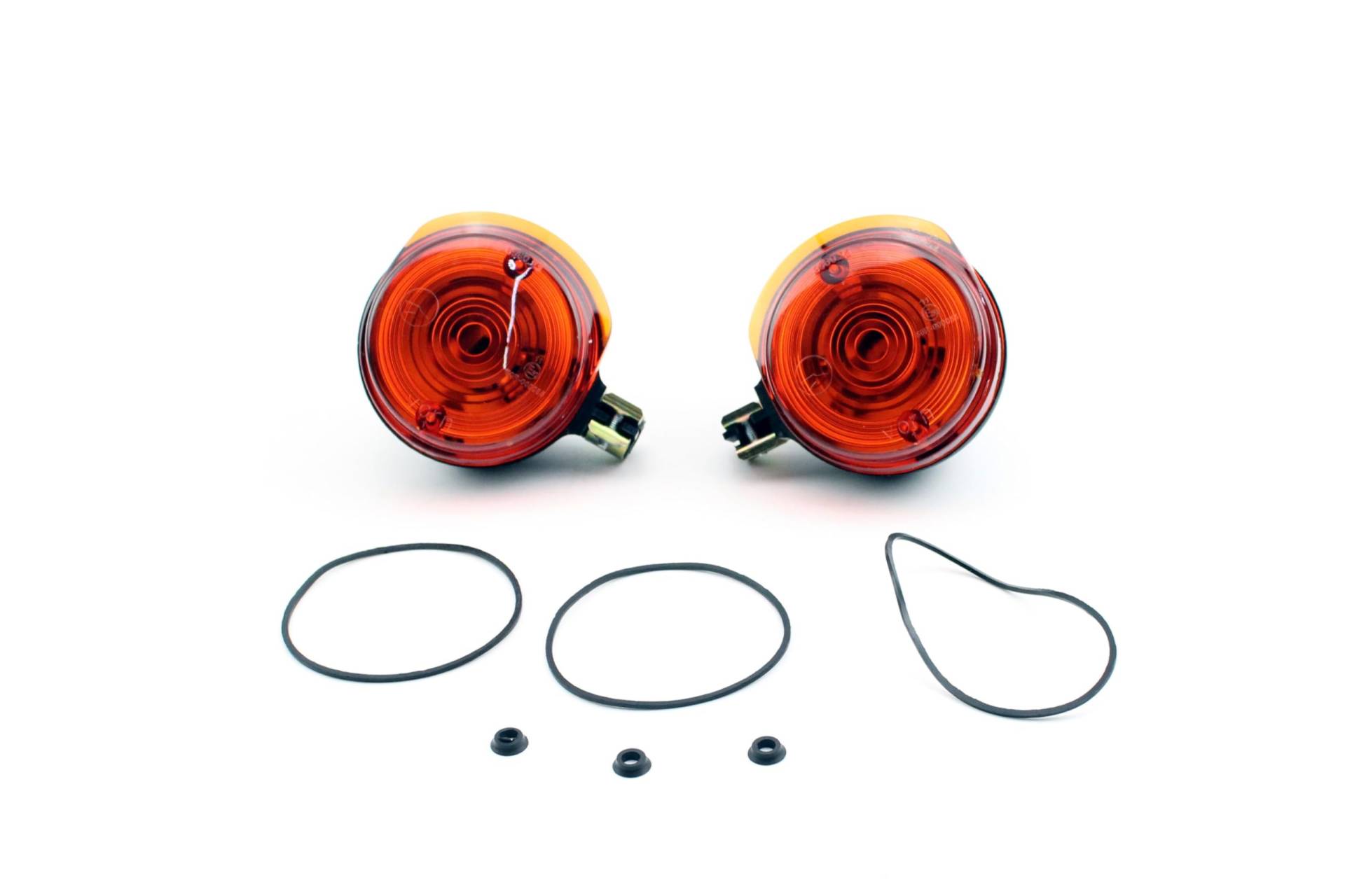 Blinker Set Vorn Orange E-geprüft 75mm Durchmesser für Simson S50, S51, S70, SR50, SR80 von BISOMO
