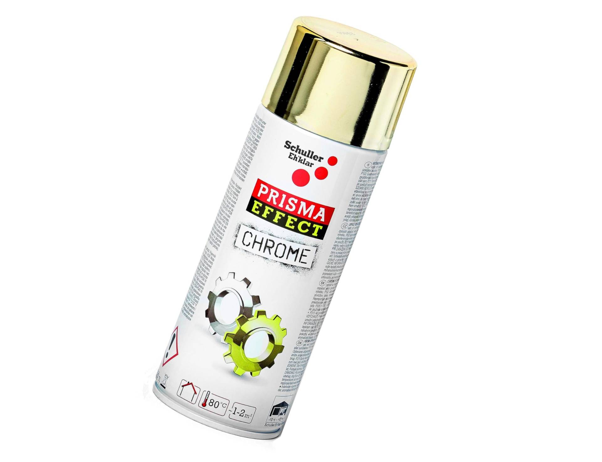 Chrom Lackspray Gold Sprühlack Effektspray Prisma Effect Hochglanz, 400ml + Bisomo Sticker Chrom Lackspray Gold Sprühlack Effektspray Prisma Effect Hochglanz, 400ml + Bisomo Sticker von BISOMO