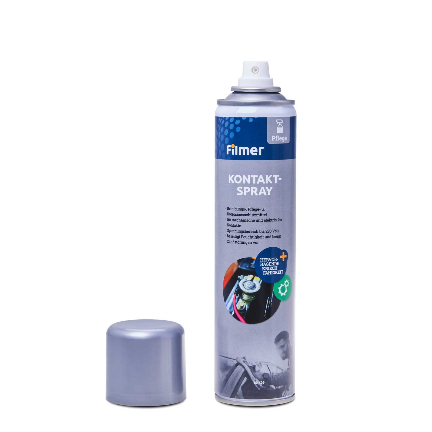 Kontakt-Spray 300ml, Reinigungs-, Pflege- u. Korrosionsschutzmittel für mechanische und elektrische Kontakte bis 230 Volt von BISOMO