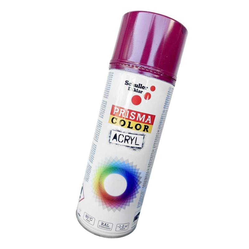 Lackspray Acryl Sprühlack Prisma Color RAL, Farbwahl, glänzend, matt, 400ml, Schuller Lackspray:Bordeauxviolett RAL 4004 von BISOMO