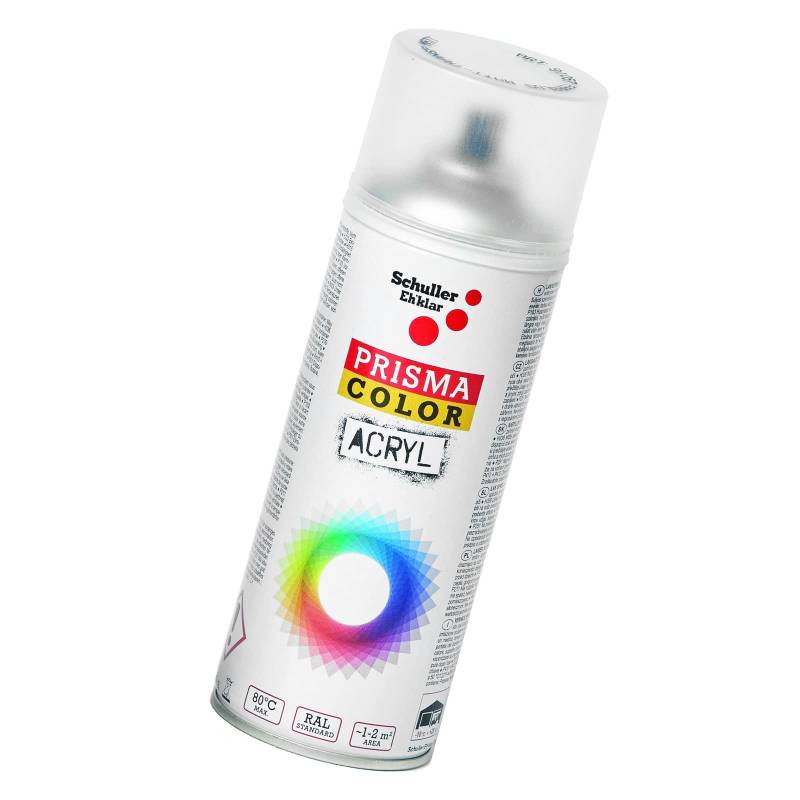 Lackspray Acryl Sprühlack Prisma Color RAL, Farbwahl, glänzend, matt, 400ml, Schuller Lackspray:Transparent farblos Matt von BISOMO
