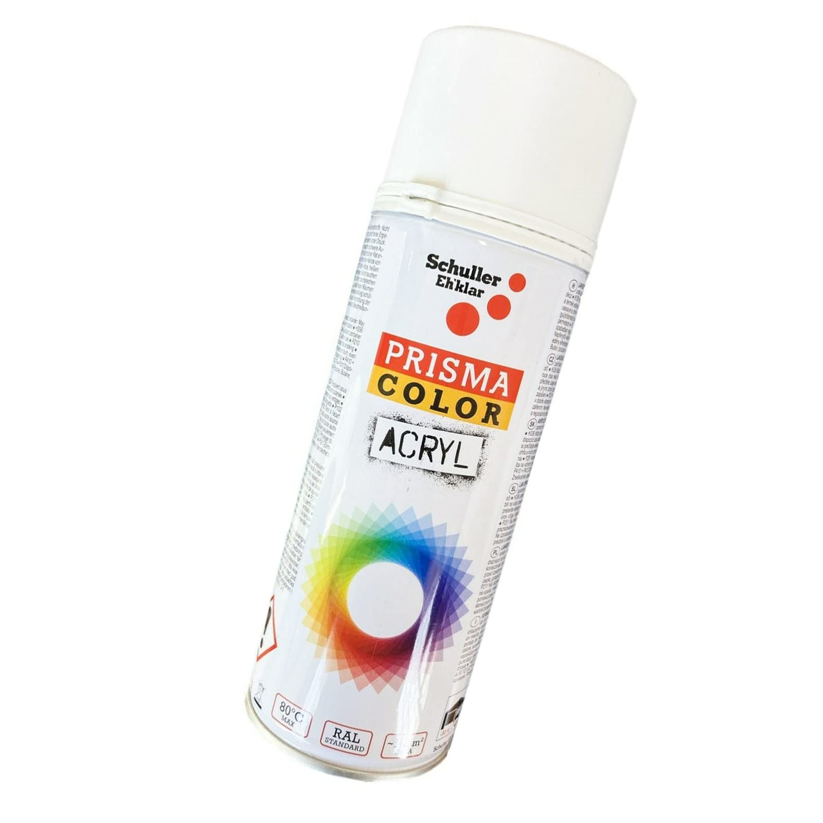 Lackspray Acryl Sprühlack Prisma Color RAL, Farbwahl, glänzend, matt, 400ml, Schuller Lackspray:Weiß RAL 9010 Matt von BISOMO