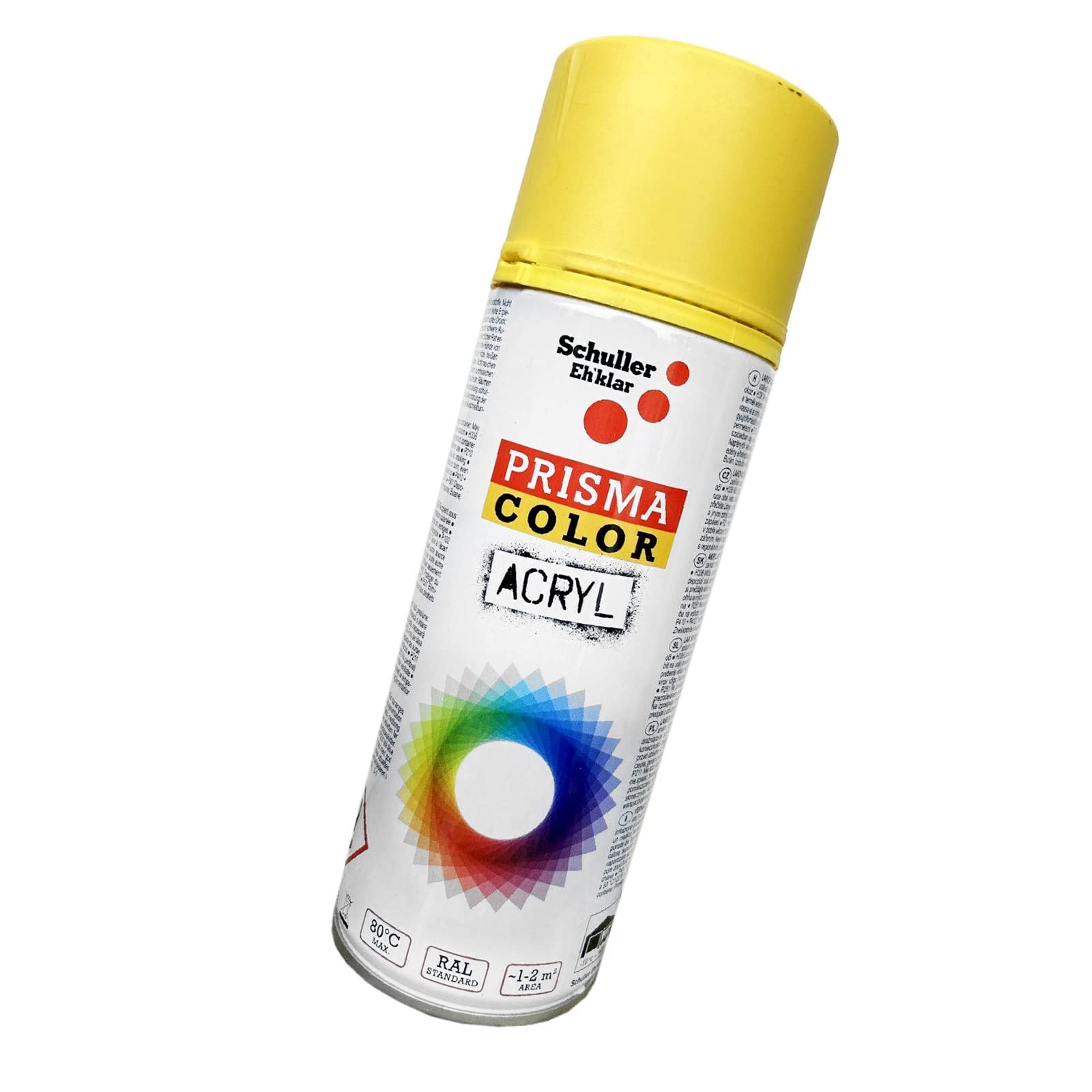 Lackspray Acryl Sprühlack Prisma Color RAL 1021M kadmiumgelb matt, 400ml + Bisomo Sticker von BISOMO