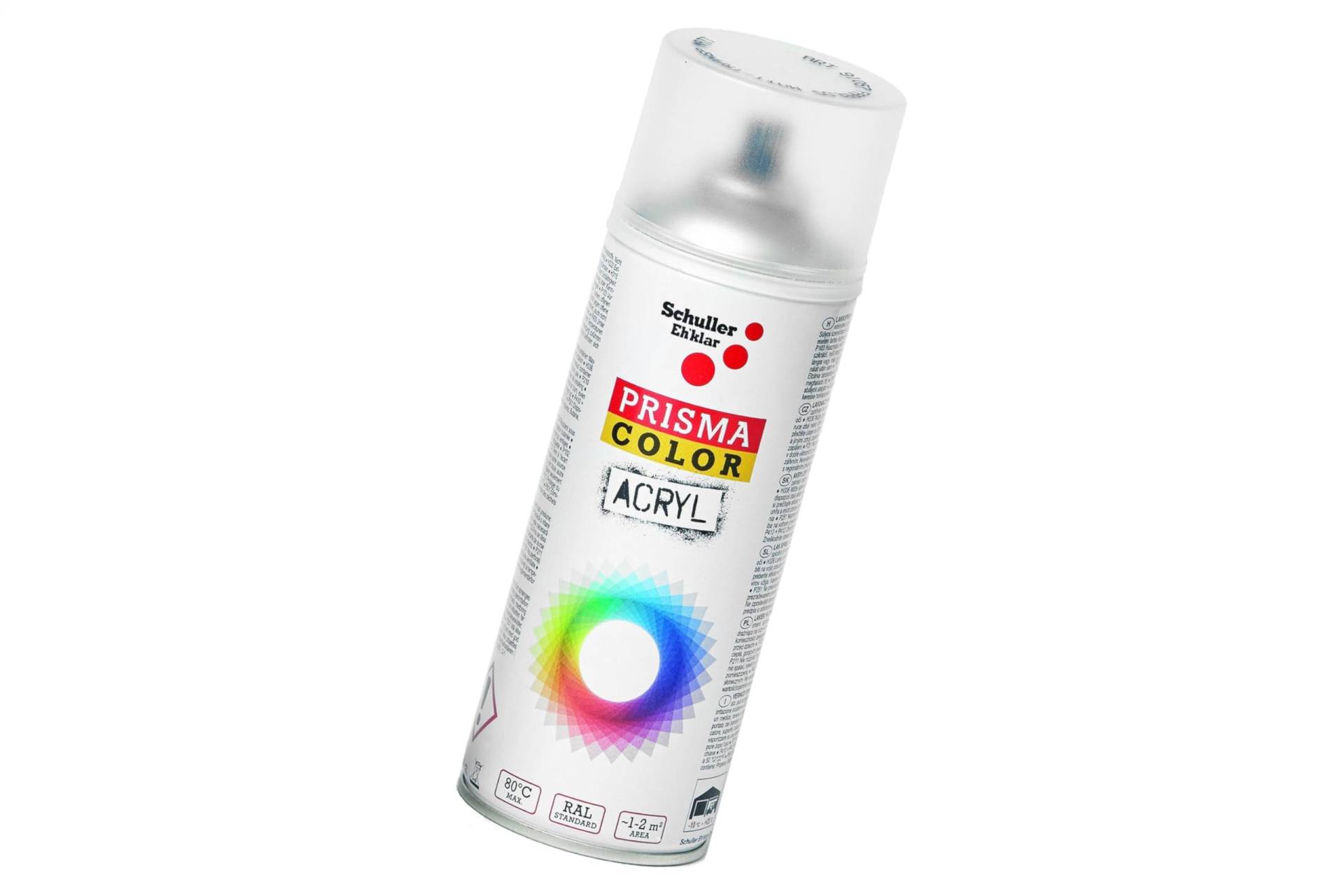 Lackspray Acryl Sprühlack Prisma Color transparent, farblos, matt, 400ml + Bisomo Sticker von BISOMO