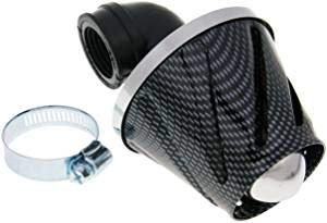 Luftfilter Sportluftfilter 28-35 mm, 90° Biegung, Carbon Optik für Simson, Moped, Roller von BISOMO