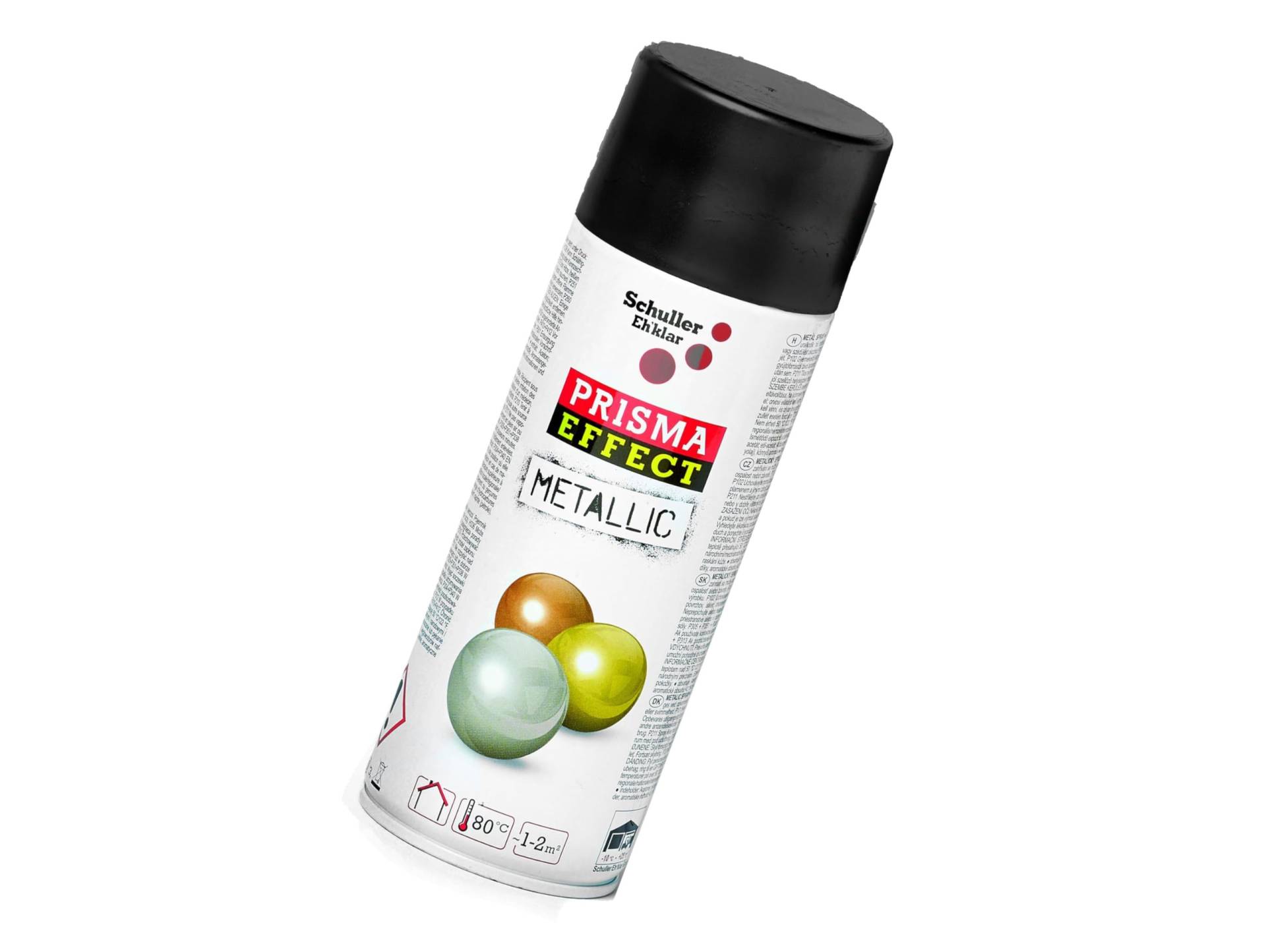 Metallic Lackspray Schwarz Sprühlack Effektspray Prisma Effect Pro Acryl mit Metallpigmenten, 400ml + Bisomo Sticker Metallic Lackspray Schwarz Sprühlack Effektspray Prisma Effect Pro Acryl mit Metallpigmenten, 400ml + Bisomo Sticker von BISOMO