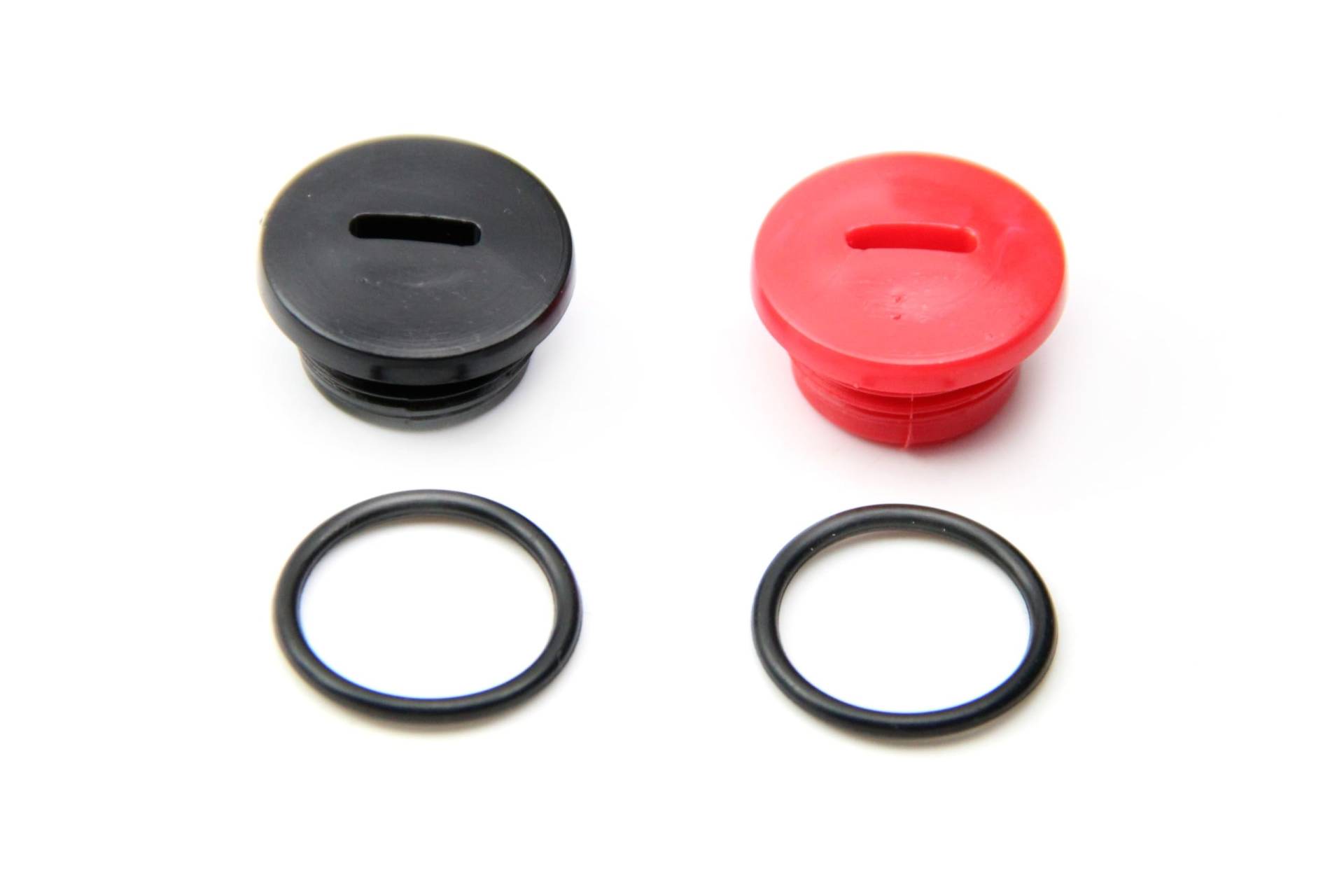 4-teiliges Motor Verschluss-Schrauben Set rot/schwarz inkl. Dichtungen für Kupplungsdeckel von BISOMO