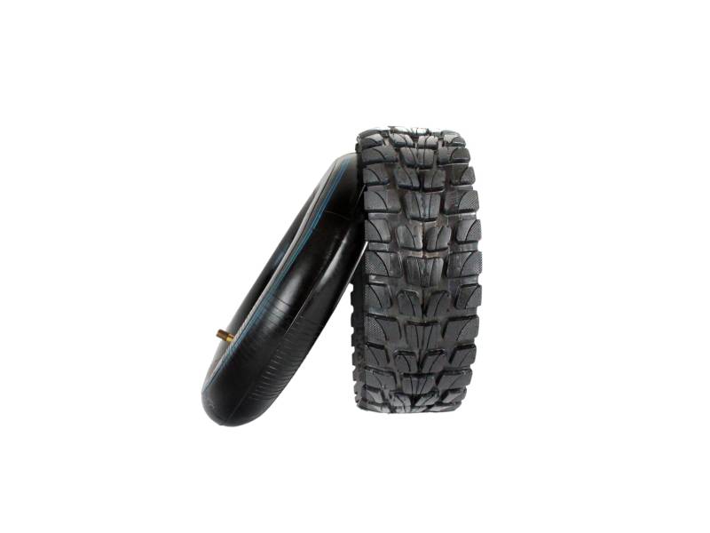 Reifen 10 x 3.0 Zoll TT, 255x80, 80/65-6 Offroad Geländereifen inklusive Schlauch mit geradem Ventil für 10 Zoll Elektroroller wie IO Hawk, Zero von BISOMO