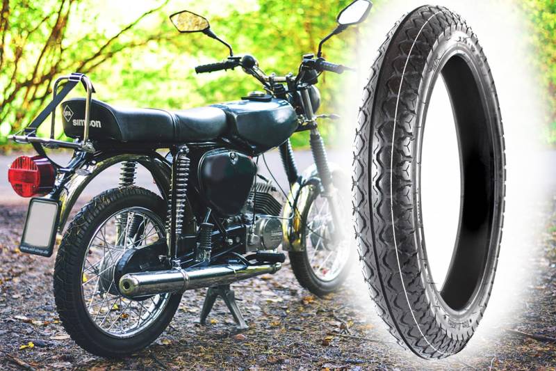 Reifen 2,75 x 16 Zoll Vee Rubber VRM-159 Straßenprofil, P46 für Simson S50, S51, S70, S53, KR51 SR4-2, SR4-3, SR4-4 Moped von BISOMO