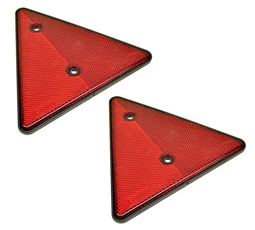 Bits4Reasons Neues Modell Classic Paar Rot Reflektor Dreieck für Wohnwagen Tor Pfosten Trailer Boards und Wände – Made in England von BITS4REASONS