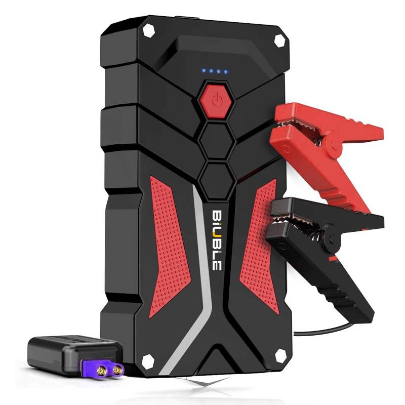 Starthilfe Auto Starthilfe Auto Batterie Booster Pack 4000A Peak 12V mit USB bis zu 7.0L Gas oder 5.5L Diesel Motor, Lithium Starthilfe mit LED-Licht von BIUBLE