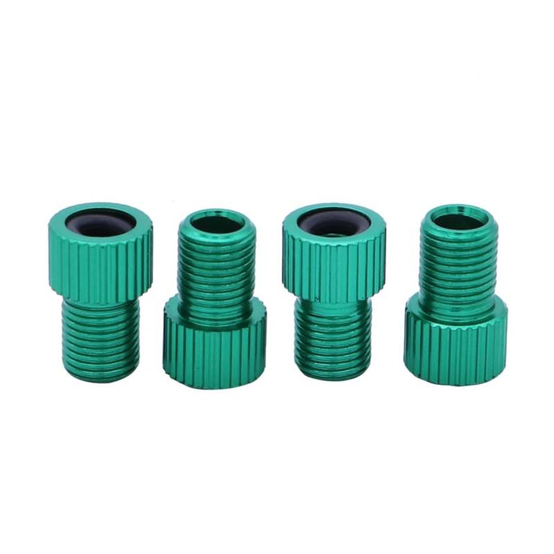 BIUDECO 4pcs Aluminium Zu Schrader Adapter Fahrrad Pumpe Konverter Rennrad Mountainbike Werkzeug Adapter von BIUDECO