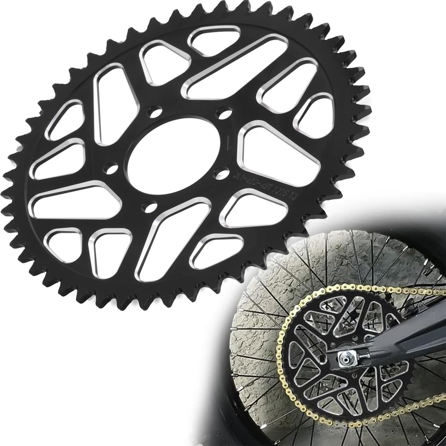 BIUGERCN 48 Zähne Motorrad Ritzel Hinterrad Ritzel Aluminiumlegierung für Sur ron Light Bee X/S Surron X Talaria Sting R MX3/R MX4 Talaria X3 XXX BIUGERCN 48 Zähne Motorrad Ritzel Hinterrad Ritzel Aluminiumlegierung für Sur ron Light Bee X/S Surron X Talaria Sting R MX3/R MX4 Talaria X3 XXX von BIUGERCN