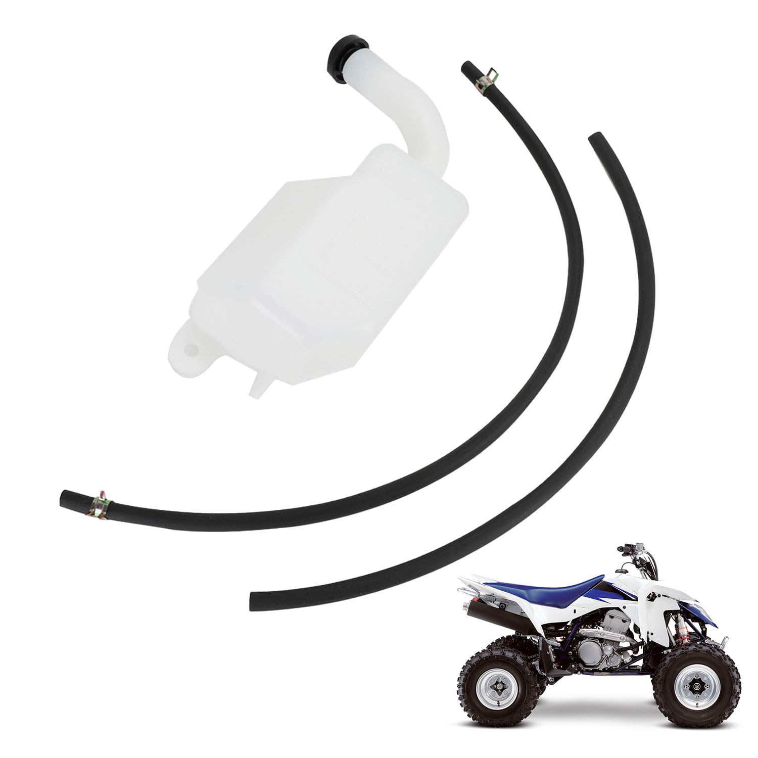 BIUGERCN ATV Kühlmittelbehälter Tankflasche mit Ölschläuchen Wasserkühlmittelbehälter Tank 17910-07G00 für LTZ 400 LTZ400 2003–2008 ATVs Quad BIUGERCN ATV Kühlmittelbehälter Tankflasche mit Ölschläuchen Wasserkühlmittelbehälter Tank 17910-07G00 für LTZ 400 LTZ400 2003–2008 ATVs Quad von BIUGERCN