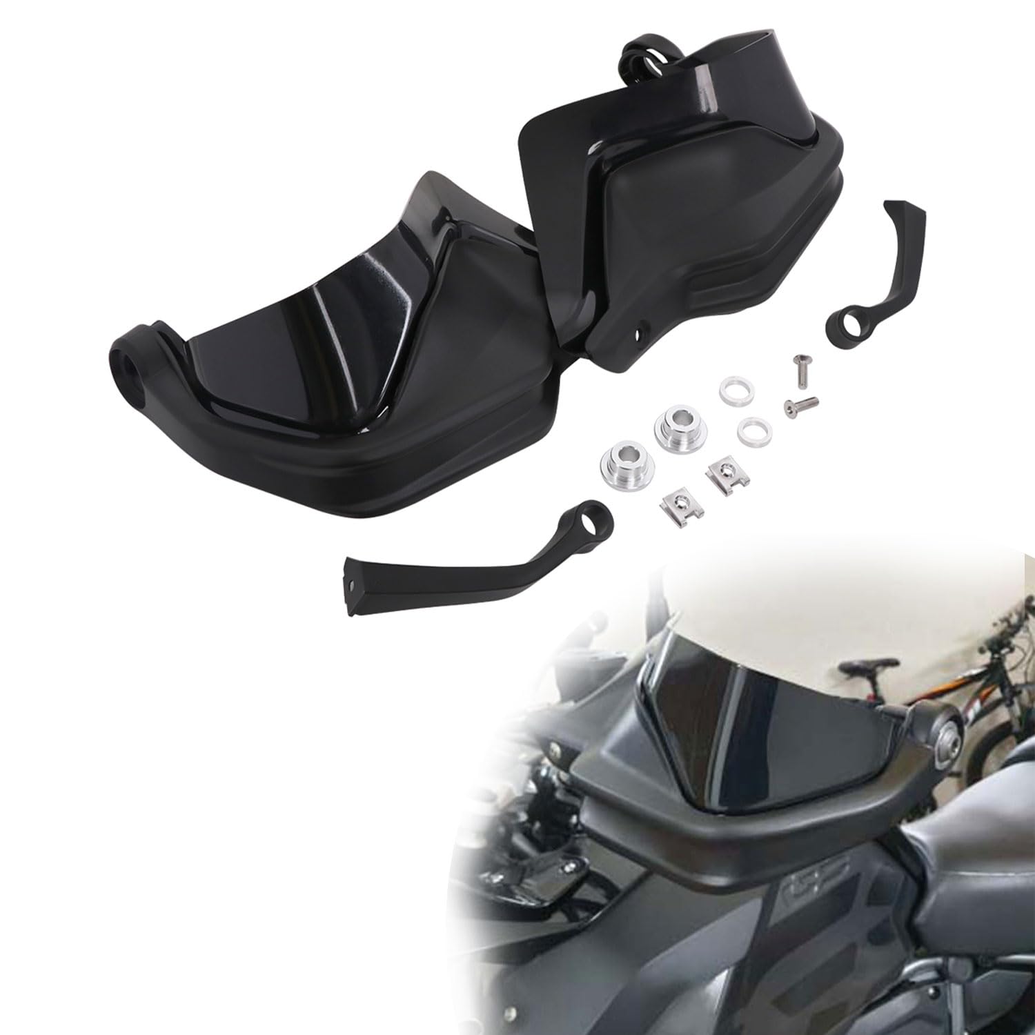 BIUGERCN Motorrad Handprotektoren Handschützer Universal für R1250GS R1200GS F800GS S1000XR Adventure ADV Schwarz BIUGERCN Motorrad Handprotektoren Handschützer Universal für R1250GS R1200GS F800GS S1000XR Adventure ADV Schwarz von BIUGERCN