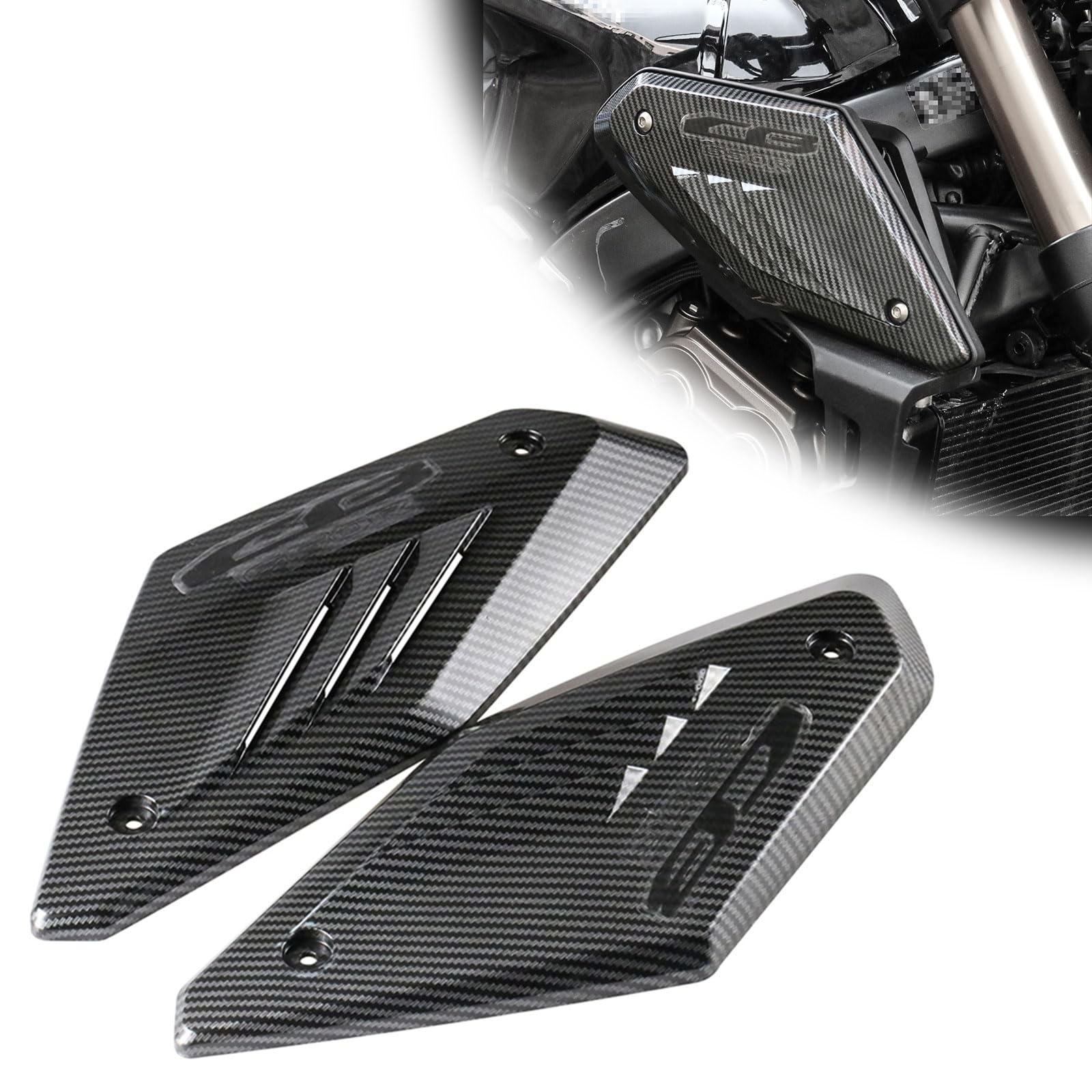 BIUGERCN Motorrad-Lufteinlass-Abdeckung, seitliche Gastankabdeckung, Verkleidung Abdeckung, Kohlefaser-Muster, für CB650R 2019–2021 BIUGERCN Motorrad-Lufteinlass-Abdeckung, seitliche Gastankabdeckung, Verkleidung Abdeckung, Kohlefaser-Muster, für CB650R 2019–2021 von BIUGERCN