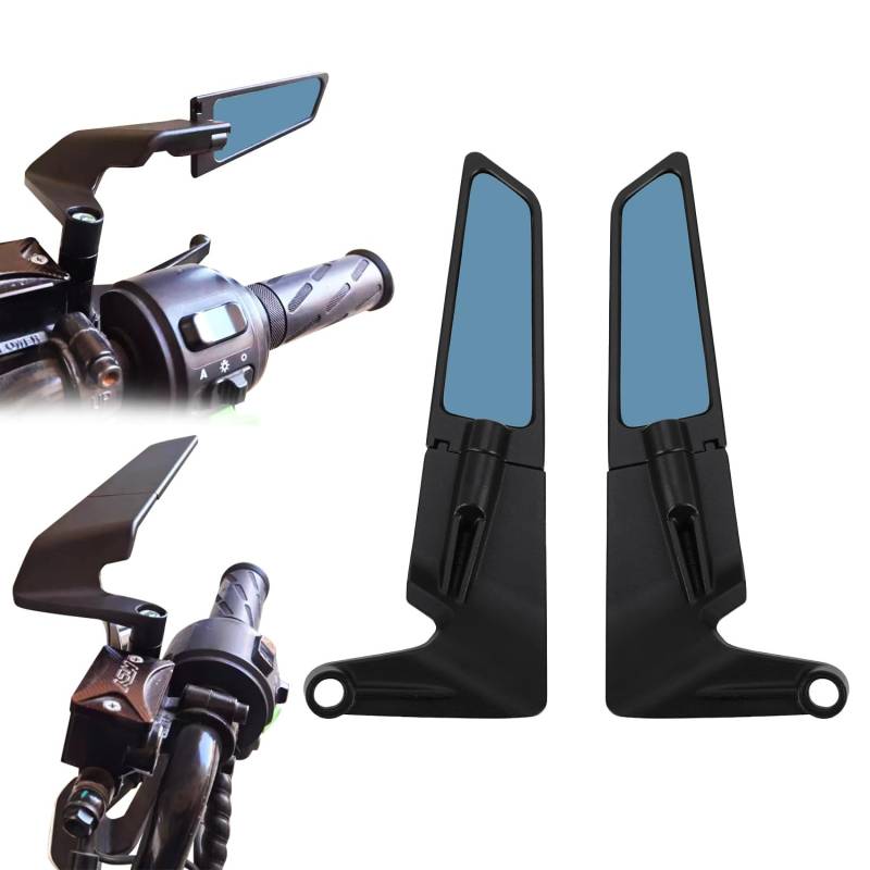 BIUGERCN Motorradspiegel drehbarer Seitenrückspiegel Supersport-360-Grad-Seitenspiegel für KTM DUKE 390 690 790 CB 1000 650 MT 07 09 GSX-S Speed ​​Triple Z900 Street Bike Naked von BIUGERCN