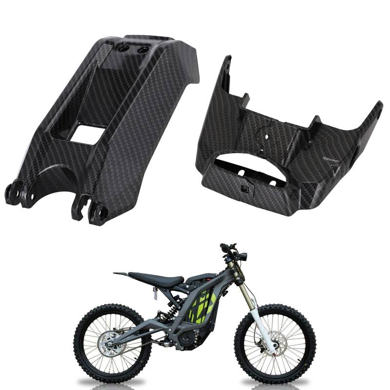 BIUGERCN Surron Akkudeckel + Batterieschlossabdeckung Kohlefaser-Muster für Sur Ron Light Bee X/S Eletric Dirt Bike von BIUGERCN