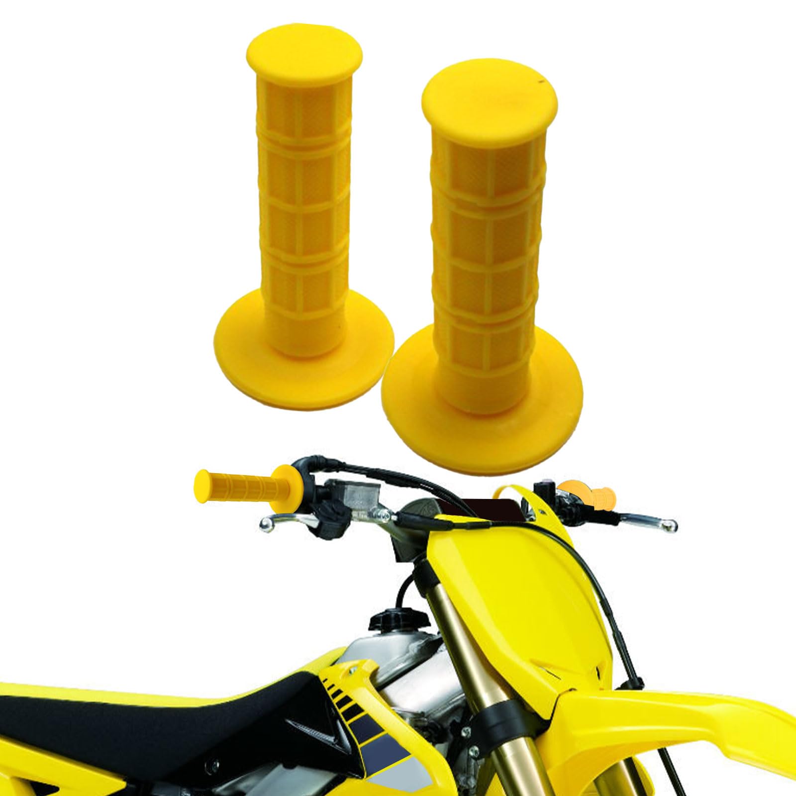 Motorradgriffe 22 mm Lenkergriffe Motorrad Lenkergriffe Universal für Suzuki RMZ RMX 250 450 Dirt Pit Bike Scooter Quad Motorradgriffe 22 mm Lenkergriffe Motorrad Lenkergriffe Universal für Suzuki RMZ RMX 250 450 Dirt Pit Bike Scooter Quad von BIUGERCN