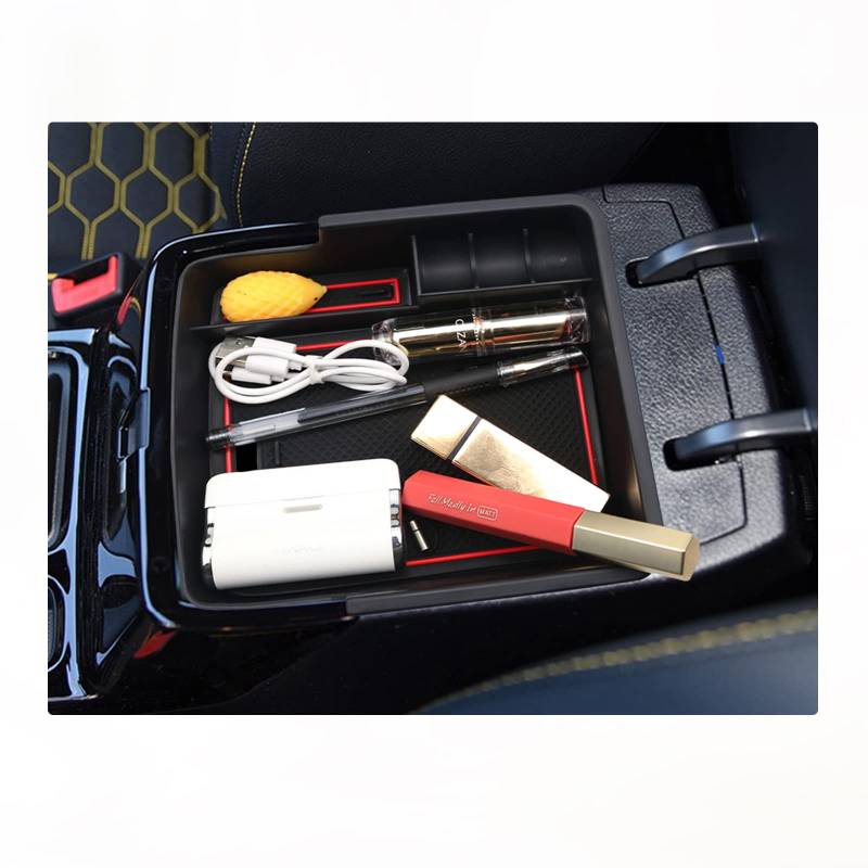 BIXUAN Aufbewahrungsbox für Kia Ceed SW XCeed SUV ProCeed GT 2018-2022 2023 2024 2025 Armlehne Tray Mittelarmlehne Handschuhfach Organizer Antirutschmatte für Mittelkonsole Ceed Geräuschreduzierung von BIXUAN