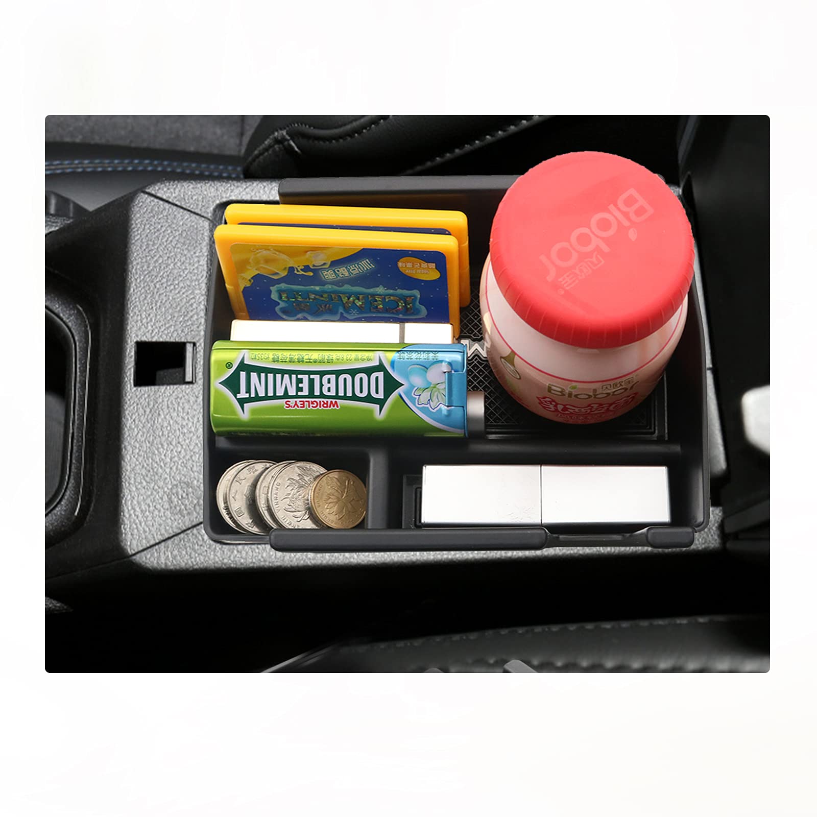 BIXUAN Aufbewahrungsbox kompatibel mit Jeep Compass/Alfa Romeo Tonale 2021-2023 Handschuh Box Organizer Lagerung Mittelkonsole Mit Rutschfester Auto Zubehör von BIXUAN