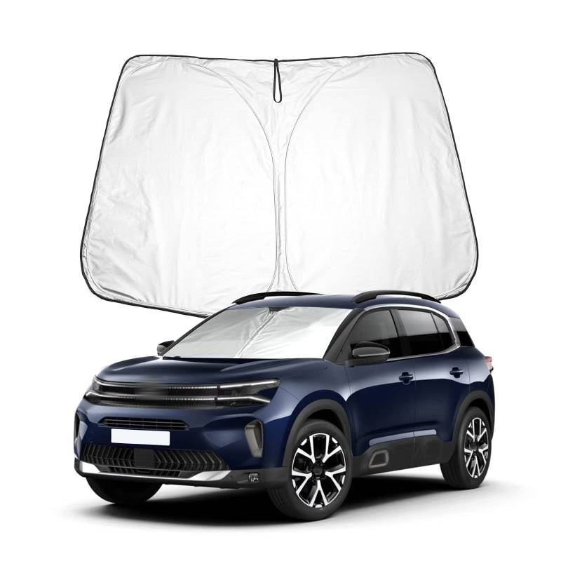 BIXUAN C5 Aircross 2024 Sonnenschutz kompatibel mit Citroen C5 Aircross SUV 2018-2023 2024 2025 Windschutzscheibe für das Auto Frontscheibenabdeckung Windschutz für Frontscheibe Blockiert UV Abdeckung von BIXUAN