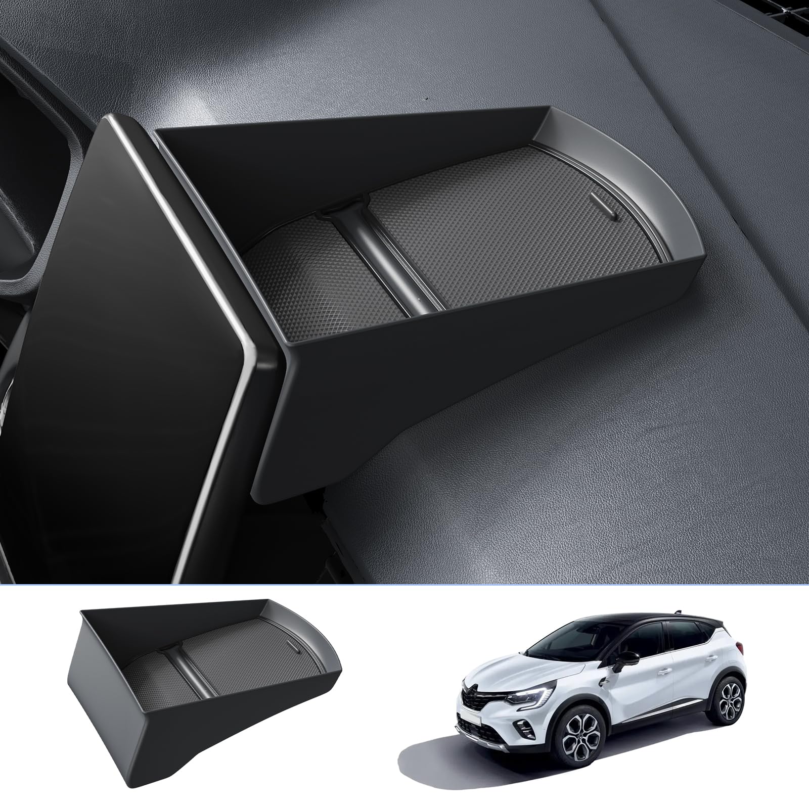 BIXUAN Captur2 Aufbewahrungsbox kompatibel mit Renault Captur 2 2020-2024 9.3" Mittelkonsole Rutschfester Matte Ablagefach Zubehör Organizer für den hinteren Bildschirm BIXUAN Captur2 Aufbewahrungsbox kompatibel mit Renault Captur 2 2020-2024 9.3" Mittelkonsole Rutschfester Matte Ablagefach Zubehör Organizer für den hinteren Bildschirm von BIXUAN