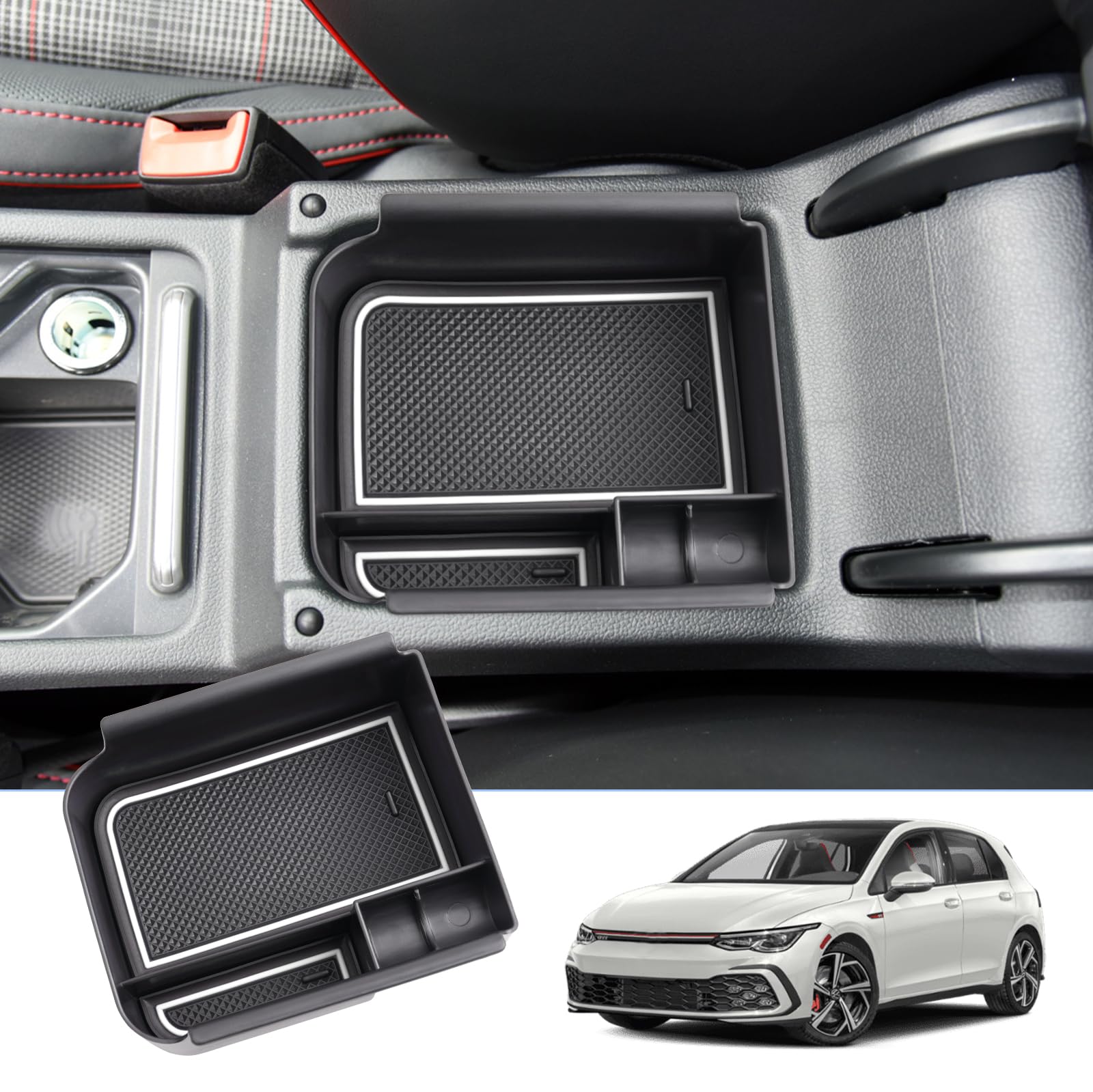 BIXUAN Golf MK8 2024 kompatibel mit VW Golf 8 2020-2024 2025 Mittelkonsole Aufbewahrungsbox mit Golf8 Rutschfester Matte Ablagefach Zubehör Armlehne Organizer Tray Mittelarmlehne Handschuhfach BIXUAN Golf MK8 2024 kompatibel mit VW Golf 8 2020-2024 2025 Mittelkonsole Aufbewahrungsbox mit Golf8 Rutschfester Matte Ablagefach Zubehör Armlehne Organizer Tray Mittelarmlehne Handschuhfach von BIXUAN