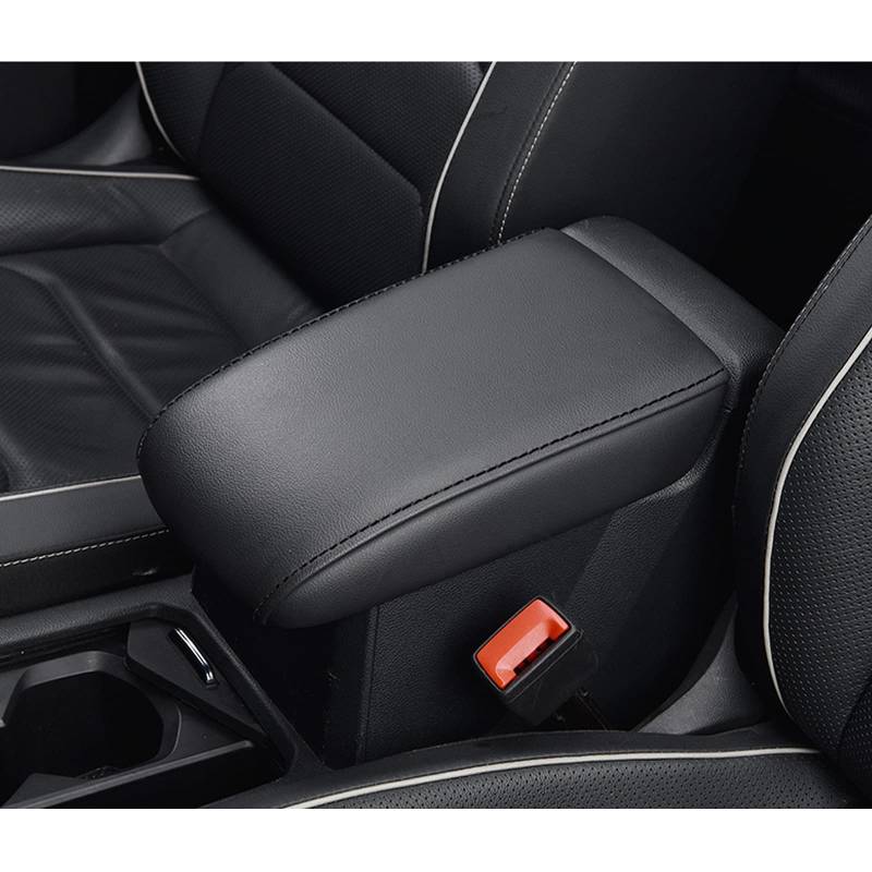 BIXUAN Kompatibel mit VW Tiguan MK2/ Seat Tarraco 2019-2022 Armlehnen Deckel Abdeckung Wasserdicht Anti-Kratz-Schutz Box Armlehne Auto Dekorativ (Schwarz) von BIXUAN