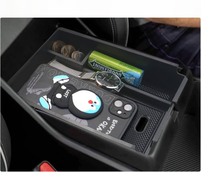 BIXUAN NQ5 2024 kompatibel mit Kia Sportage NQ5 2022 2023 2024 2025 Handschuhfach Mittelkonsole NQ5 2023 Armlehne Organizer Aufbewahrungsbox Rutschfestermatte Tray Mittelarmlehne(Automatikgetriebe) von BIXUAN