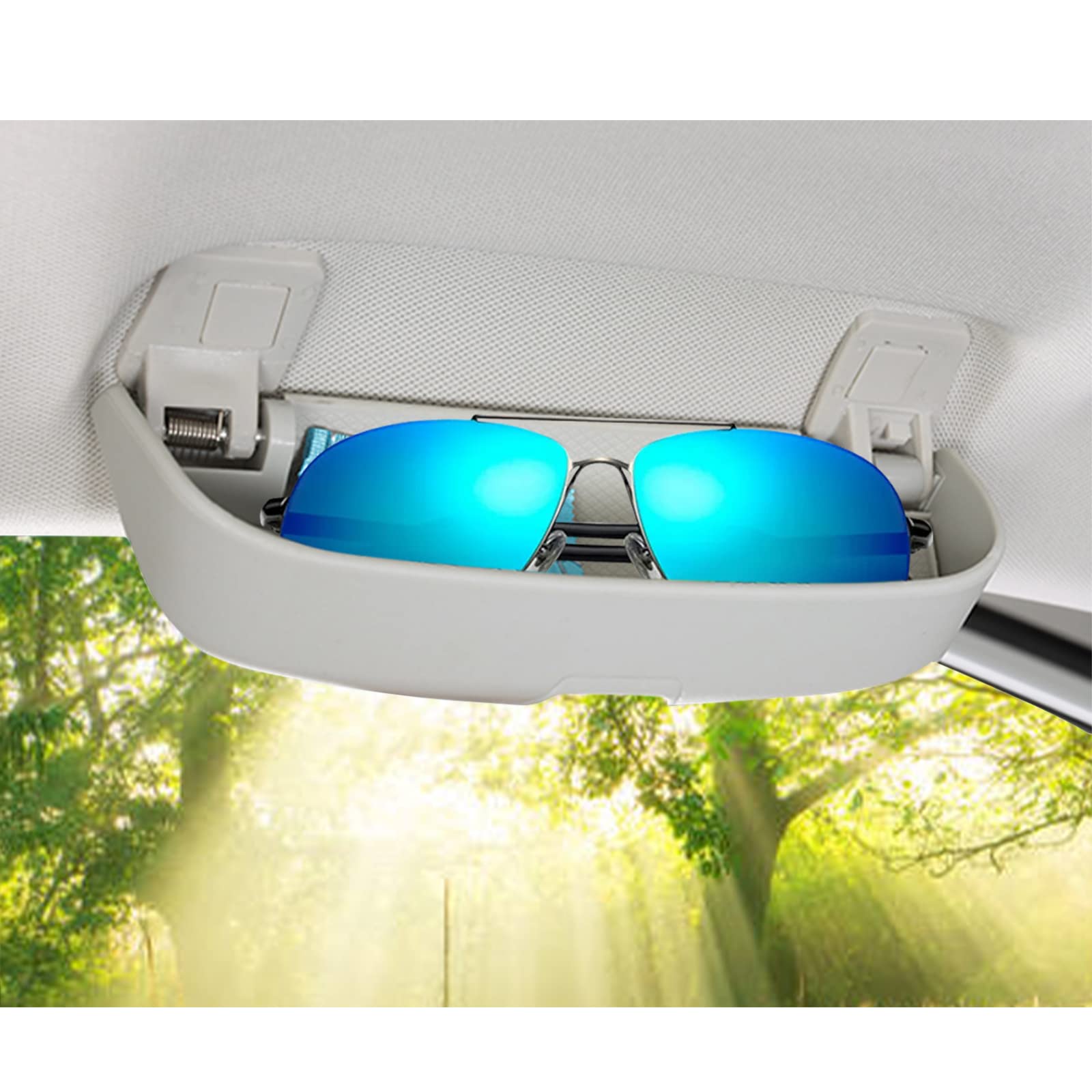 BIXUAN Sonnenbrillenhalter Brillenetui kompatibel mit VW Golf 8 ID.3 ID.4 / Cupra Born,GTI Variant GTE GTD MK8 2020-2022 Innenraum Aufbewahrungsbox Organizer(3 Schraubendreher) von BIXUAN