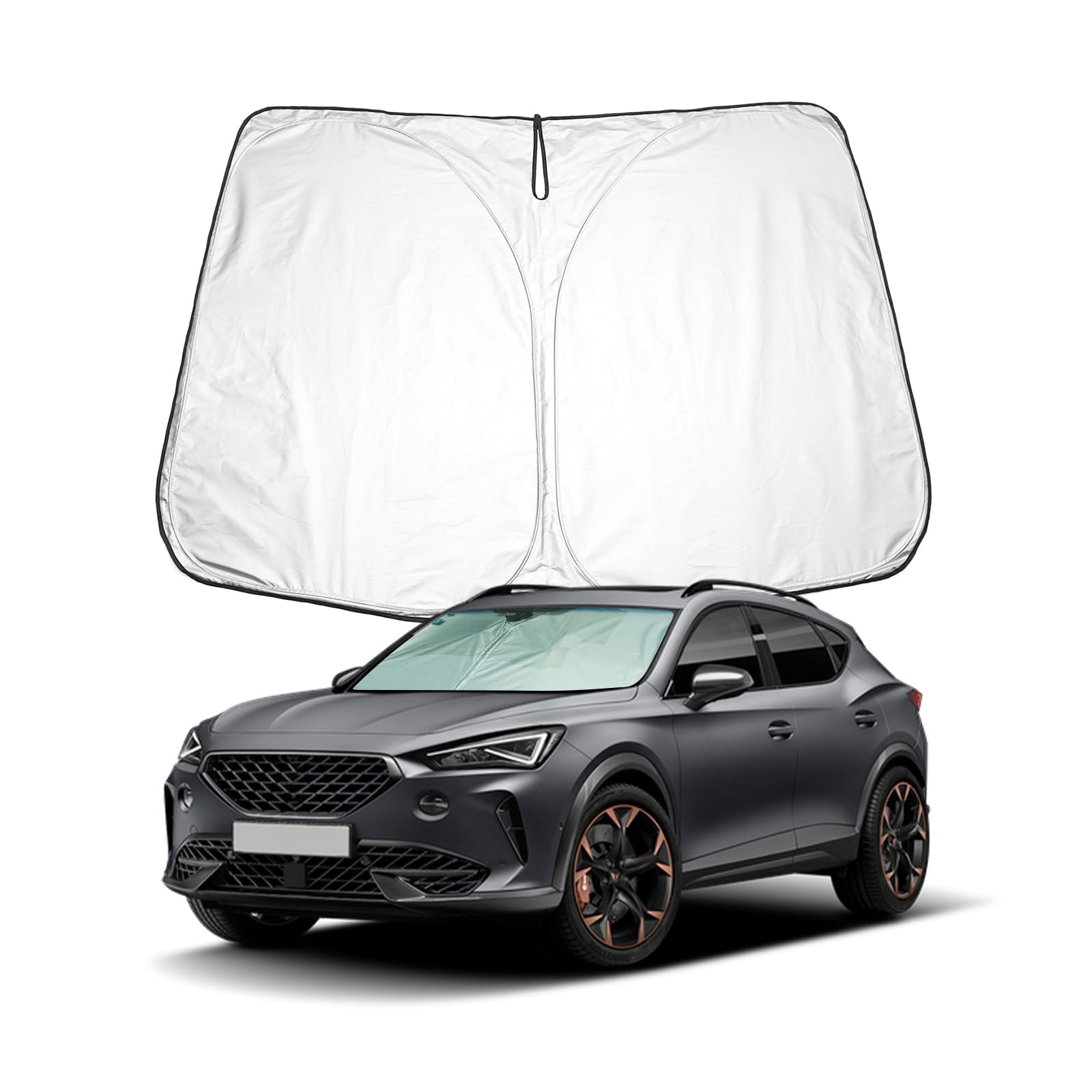 BIXUAN Sonnenschutz Kompatibel mit Cupra Formentor Seat Leon MK4 2021–2024 2025 Windschutzscheibe für das Auto Frontscheibenabdeckung Windschutz für Frontscheibe Sonnenschutz Blockiert UV Abdeckung von BIXUAN