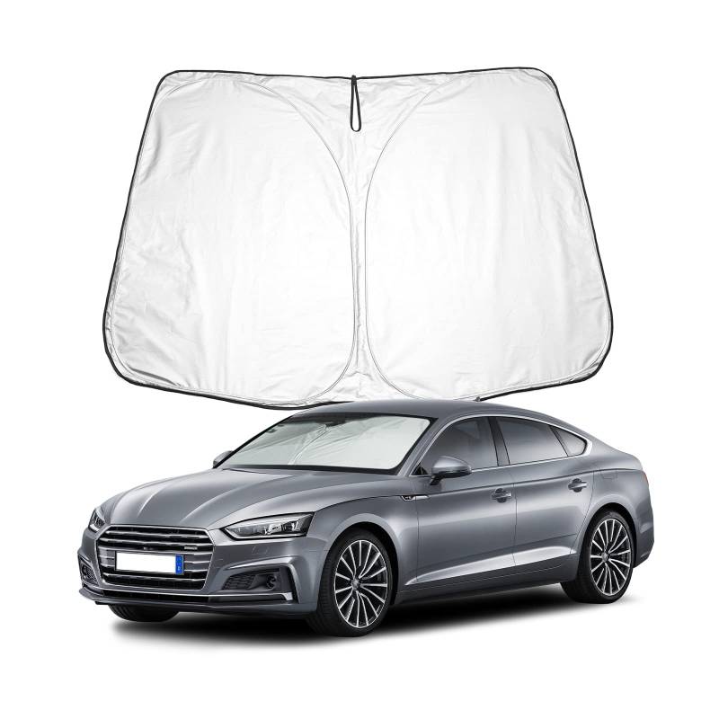 BIXUAN Sonnenschutz kompatibel mit Audi A5 S RS(8W6) 2018-2022 Windschutzscheibe für das Auto Frontscheibenabdeckung Windschutz für Frontscheibe Blockiert UV Abdeckung Faltbar von BIXUAN