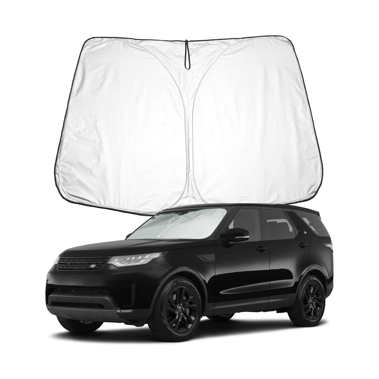 BIXUAN Sonnenschutz kompatibel mit Land Rover Discovery 5 L462 2017-2024 Sport L550 2015-2024 2025 Windschutzscheibe Frontscheibenabdeckung Windschutz für Frontscheibe Blockiert UV Abdeckung Faltbar von BIXUAN