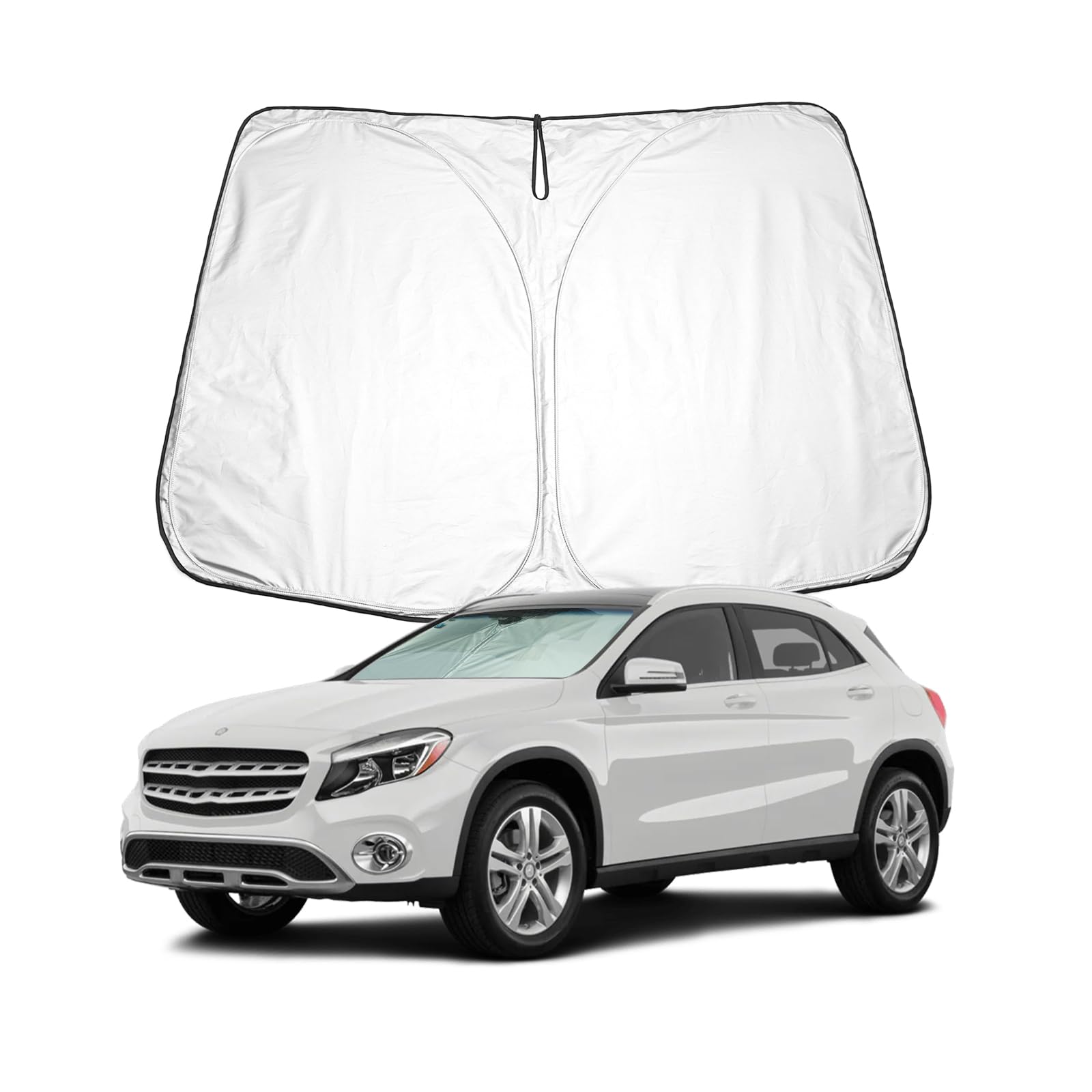 BIXUAN EQA 2022-2024 Sonnenschutz kompatibel mit Mercedes Benz A-Klasse W177 X177 2018-2024 GLA X156 2013-2019 Windschutzscheibe Frontscheibenabdeckung Windschutz Frontscheibe Blockiert UV Abdeckung von BIXUAN