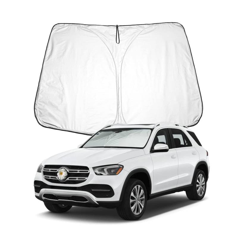 BIXUAN W167 Sonnenschutz kompatibel mit Mercedes Benz GLE W167 GLS X167 2020-2023 2024 2025 Windschutzscheibe für das Auto Frontscheibenabdeckung Windschutz für Frontscheibe Blockiert UV Abdeckung von BIXUAN
