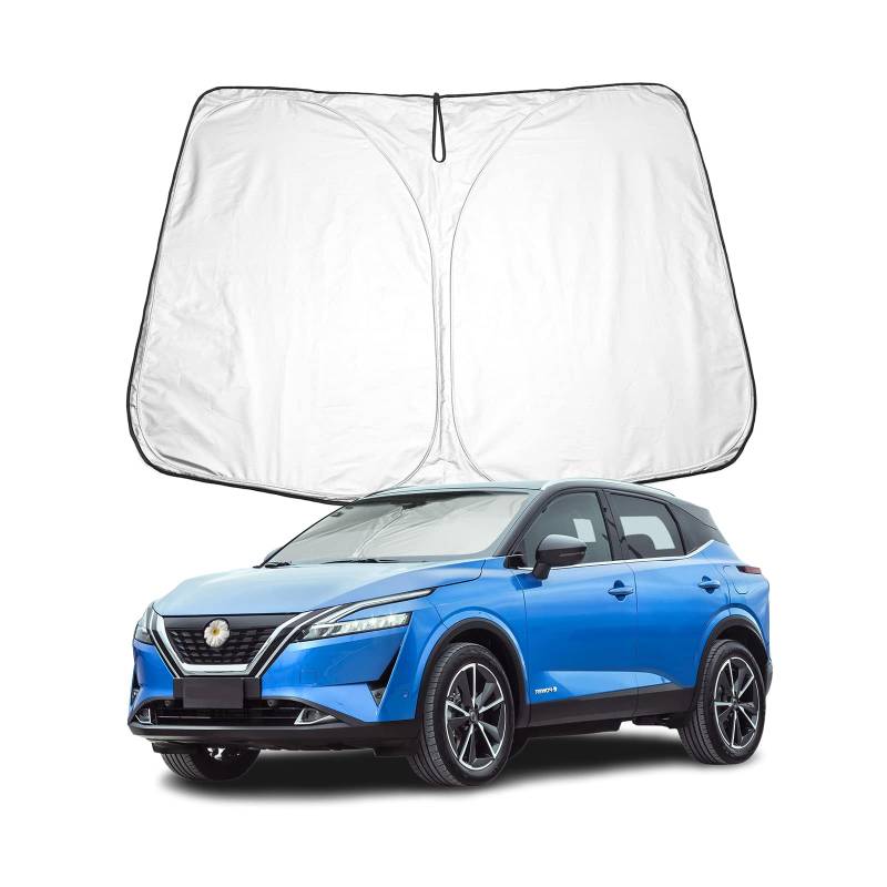 BIXUAN Qashqai J12 e-Power 2024 Sonnenschutz kompatibel mit Nissan Qashqai J12 2021-2025 Windschutzscheibe das Auto Frontscheibenabdeckung Windschutz Blockiert UV Abdeckung von BIXUAN
