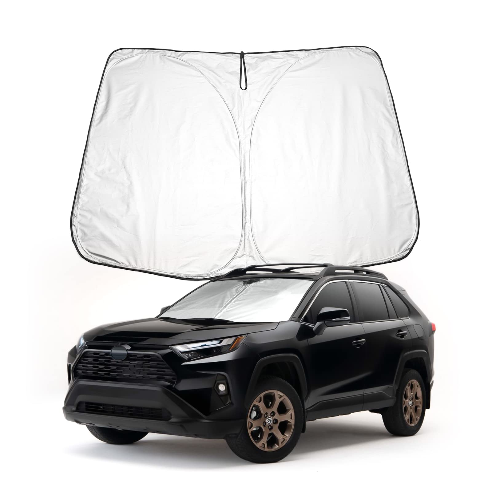 BIXUAN RAV 4 Sonnenschutz kompatibel mit Toyota RAV4 RAV5 50er Serie 2019-2023 2024 Windschutzscheibe für RAV 5 das Auto Frontscheiben Windschutz für Frontscheibe Blockiert UV Abdeckung Faltbar von BIXUAN
